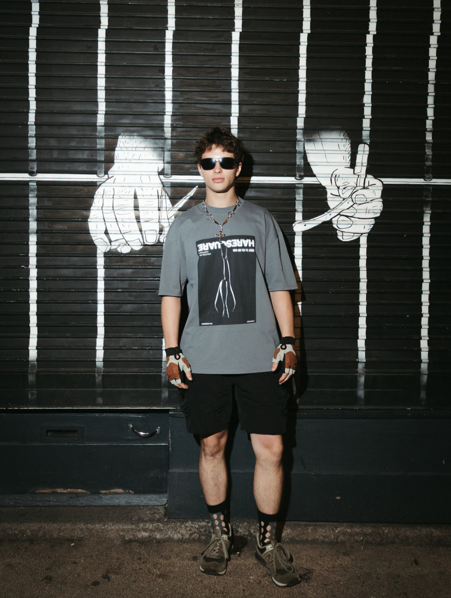 Haresquare - Judgement Free T-Shirt in Steel Grey