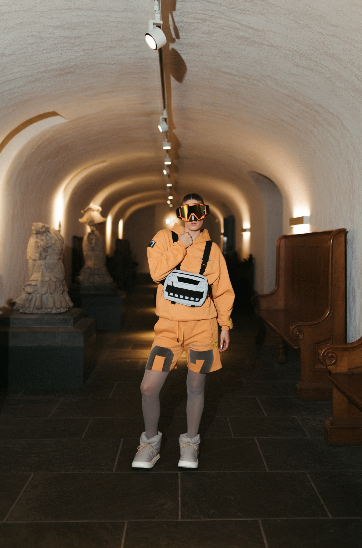 Haresquare - Numeric Fieldplay Shorts in Apricot Tan