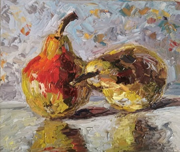 A Couple of Pears Side by Side