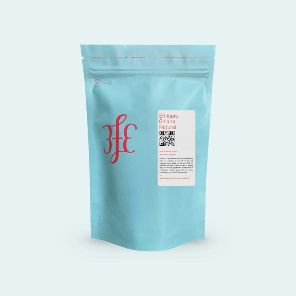 Ethiopia - Gelana: Natural, Topazio Blueberry jam, shortbread, hazelnut.