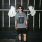 Haresquare - Judgement Free T-Shirt in Steel Grey