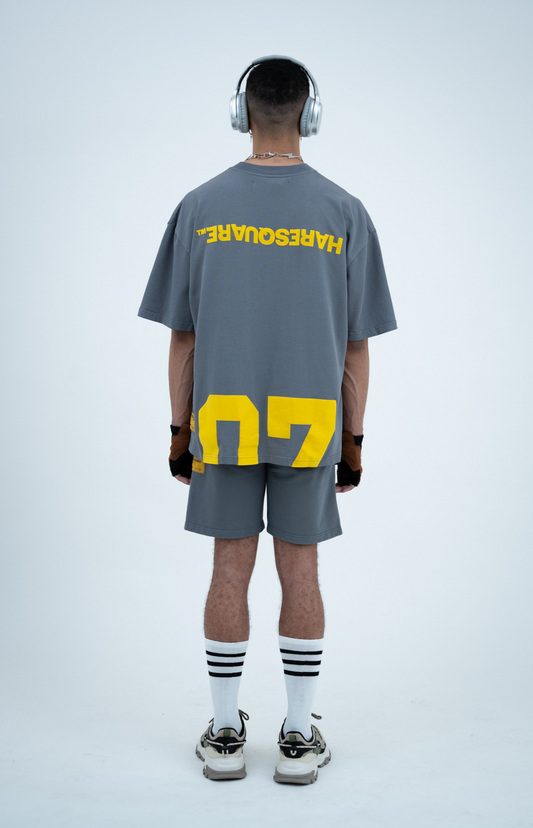 Haresquare - Numeric Fieldplay T-Shirt in Steel Grey