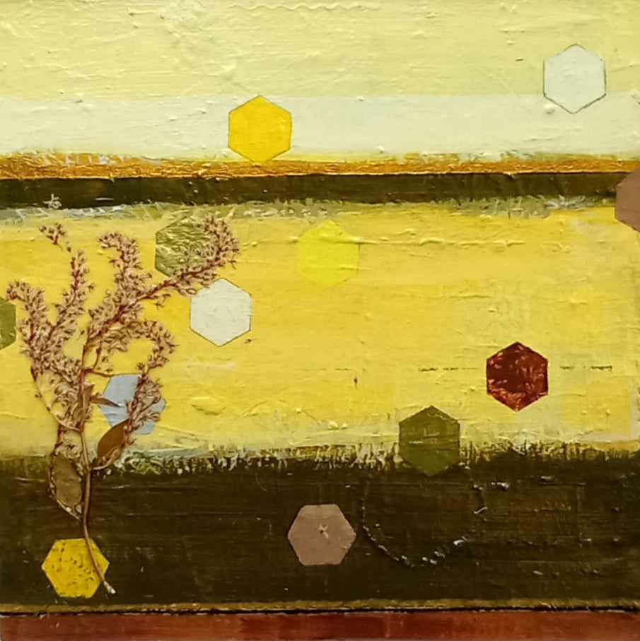 Pressed Flowers on Geometric Shapes 2