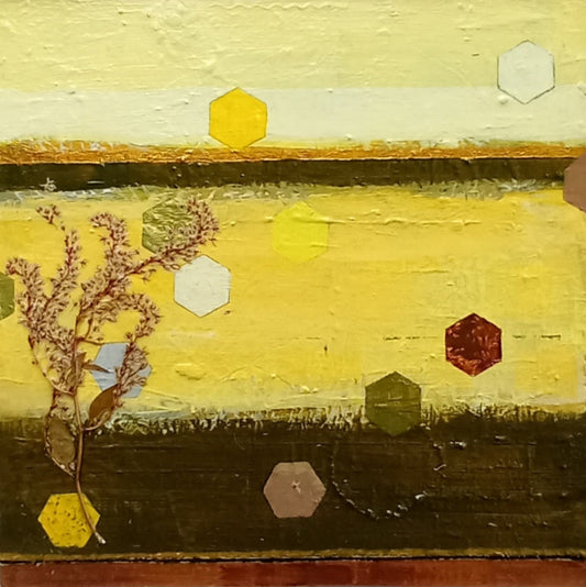 Pressed Flowers on Geometric Shapes 2