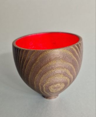 Ash Vessel, Embellished & Gilded with Metal Leaf