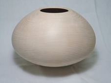 Irish Ash, closed form vessel, bleached and oiled